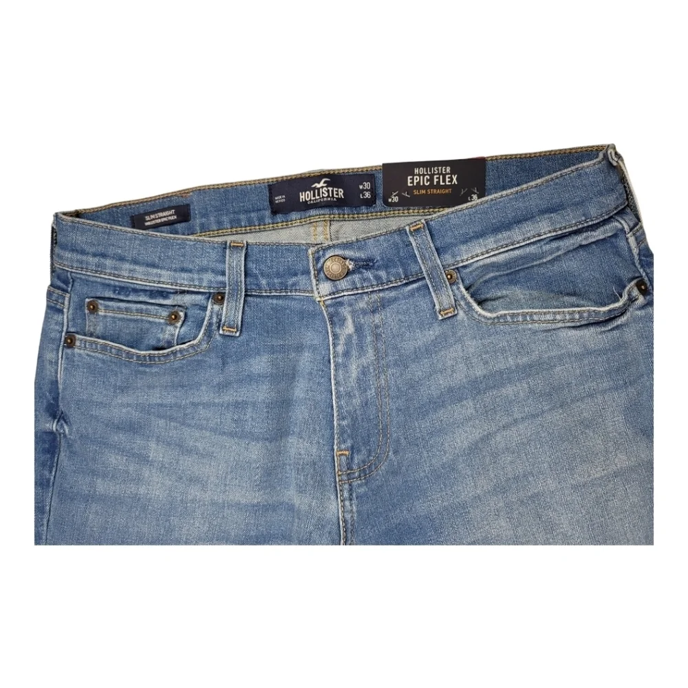 **NWT** Hollister EPIC Flex‎ Medium Wash Slim Straight Jeans